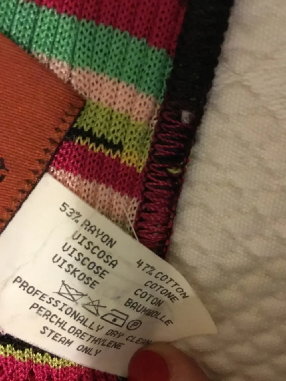 Missoni Italy Multicolor Knit Open Front Long Scarf Cardigan Shrug